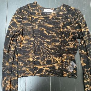 Mesh long sleeve top